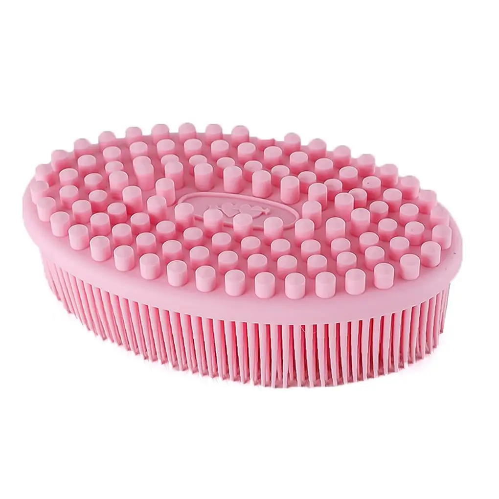 

Силиконовая щетка для ванны, мягкая Массажная щетка для душа, скраб для лица, портативная щетка для чистки кожи для малышей, младенцев, для в...