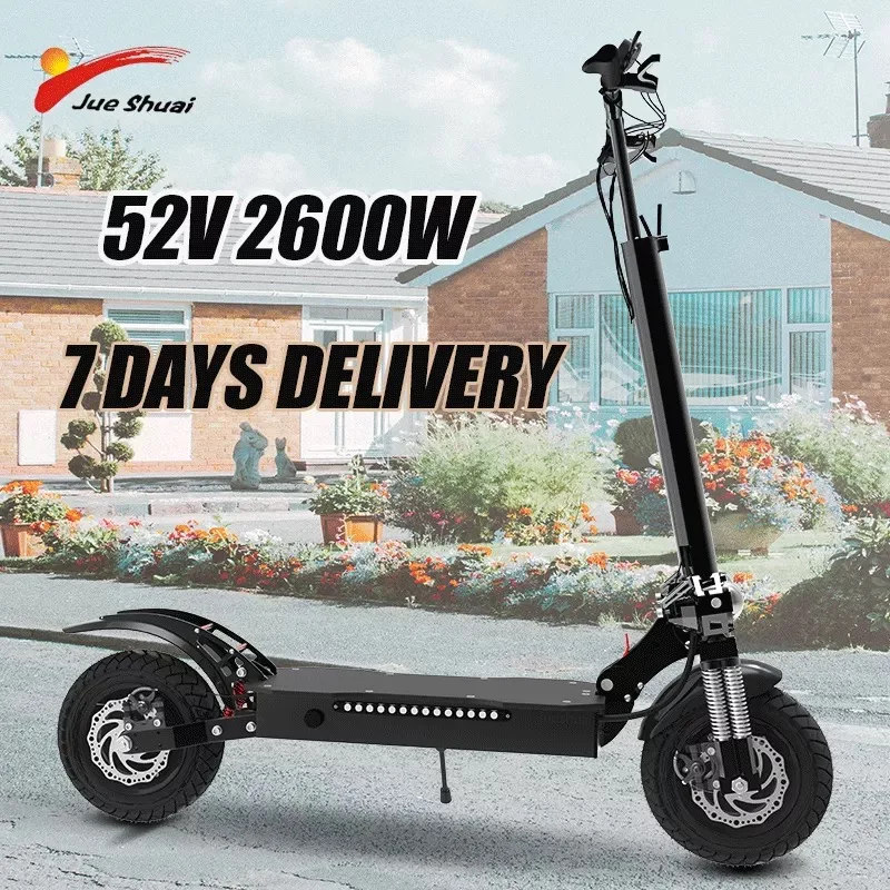 

Электрический скутер высокой мощности с двойным приводом 52 в 2600 Вт Мотор до 75 км/ч 70 км Диапазон 10 дюймов бескамерные внедорожные шины элект...