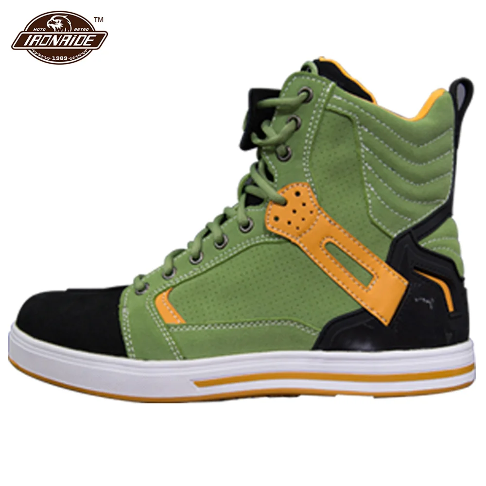 

Мужские мотоциклетные ботинки, Нескользящие, дышащие, для езды на мотоцикле