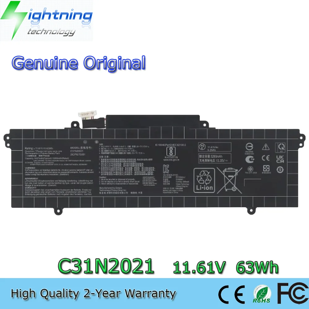 Фото Оригинальный аккумулятор C31N2021 11,61 В 63 Втч для ASUS ZENBOOK 14X OLED UX5400E UX5401E UM5401QA №1