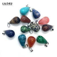 natural stone drop shaped necklace pendant 13x22mm spotted stone tigers eye malachite pendant diy earrings bracelet accessories
