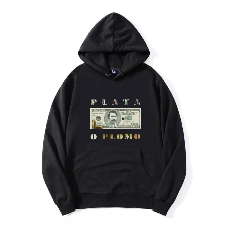 Plata O Plomo Money Повседневная толстовка с капюшоном Narcos Crime TV Pablo Escobar в подарок