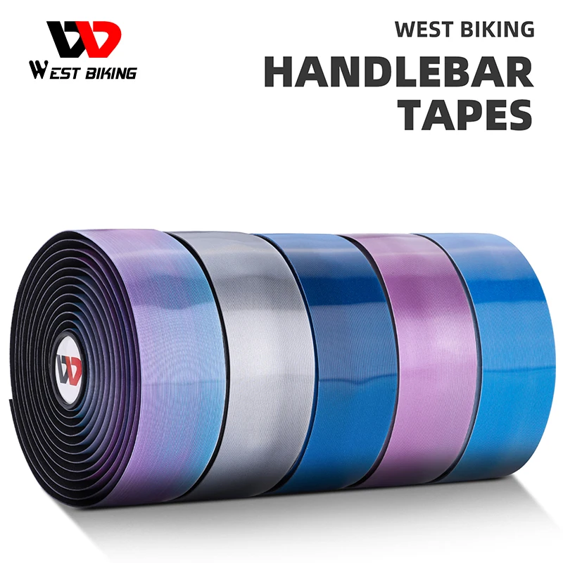 

WEST BIKING Bicycle Handlebar Tape Anti-Slip Lightweight Racing Brushed Texture Bar Wrap Strap TPU EVA Soft Cycling Accessories