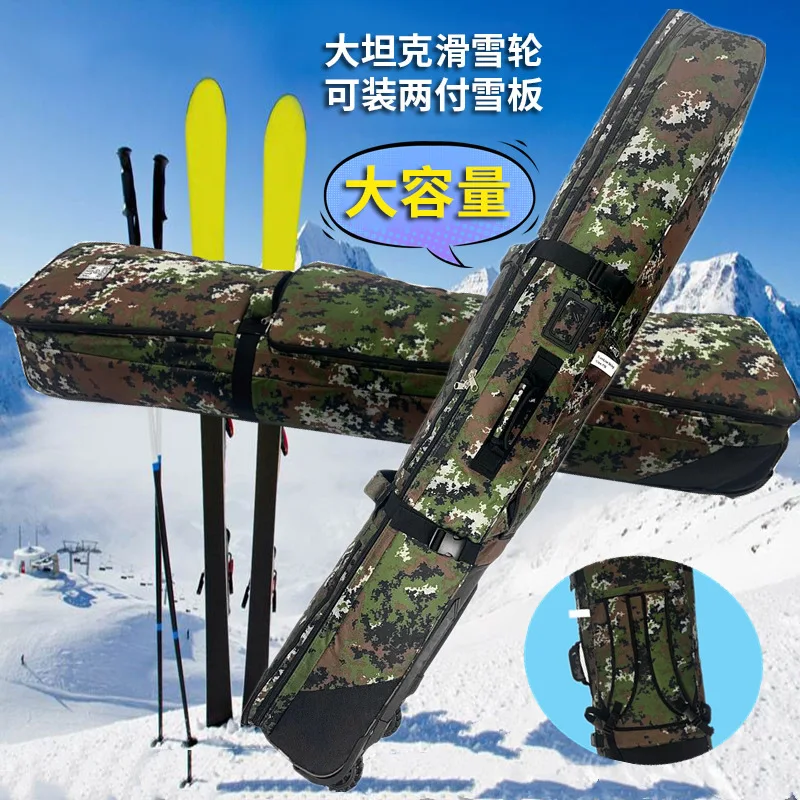 

Ski Backpack Shoulder Single-Board Bag Wet-Dry Separation Mountaineering Bag Sports Fitness Large-Capacity Snowshoe Bag Double-B