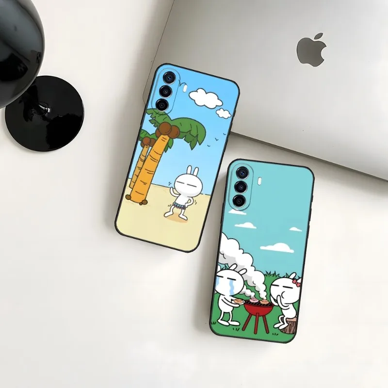 

Cute Rabbit Phone Case For Huawei Mate 50 Pro 40 Plus 30 20 10 Lite Nova Y70 SE 9 8 8i Y7p 2020 Y6p Y5p Cover