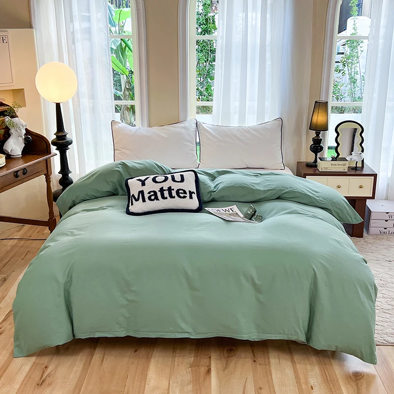 Пододеяльник высокого качества из чистого хлопка однотонное одеяло покрывало