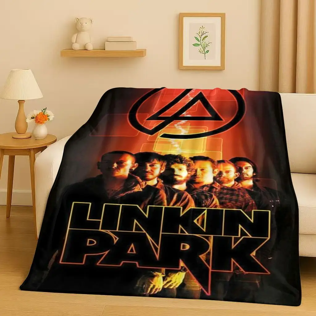 Фото Ретро L-Linkin Park Sign рок-группа музыка фланелевое одеяло, ультрамягкое теплое плюшевое покрывало для дома, спальни, кровати, дивана, кемпинга №5