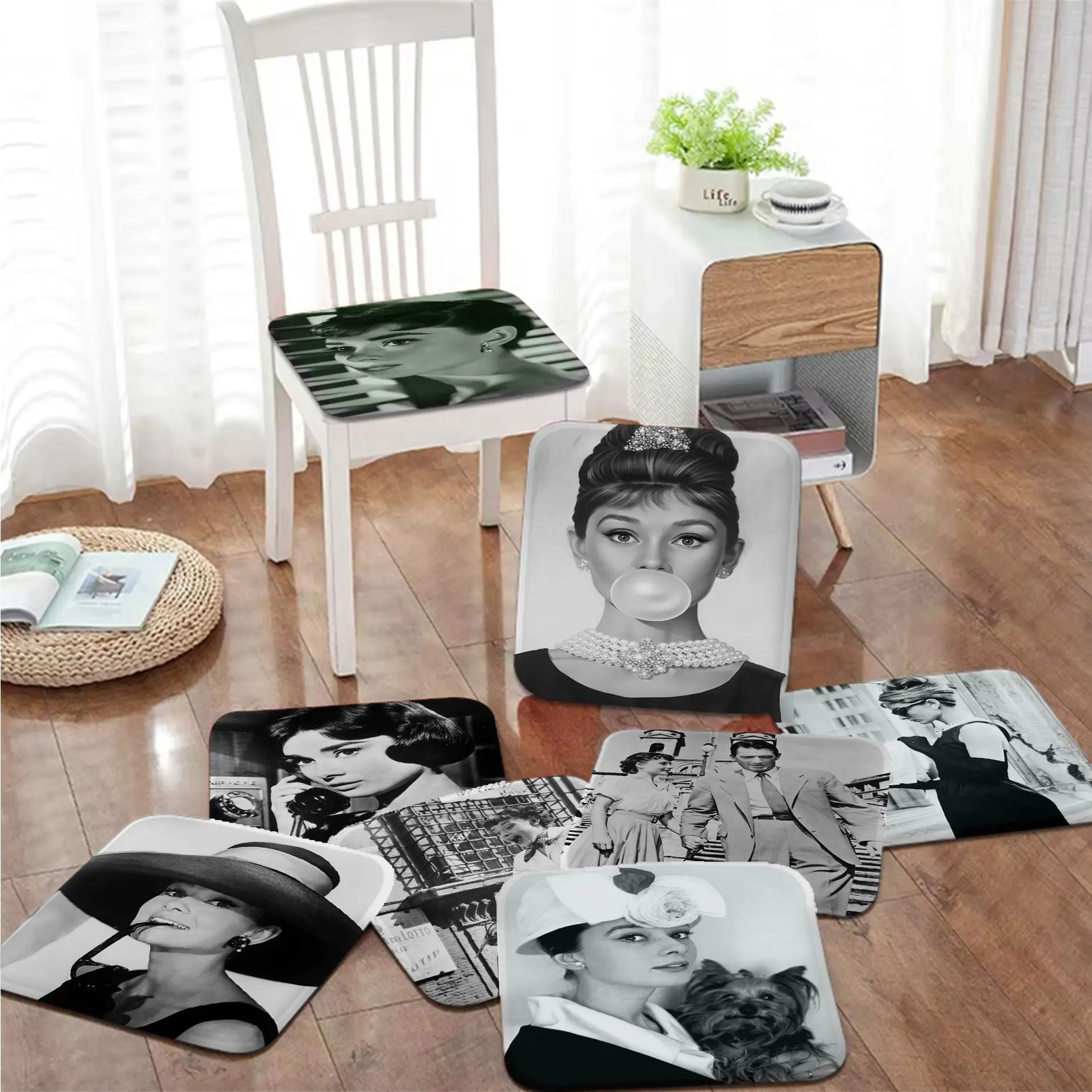 

Орри Хепберн художественная тканевая Подушка Нескользящая гостиная диван Декор студенческий стул татами офисный диван Декор татами