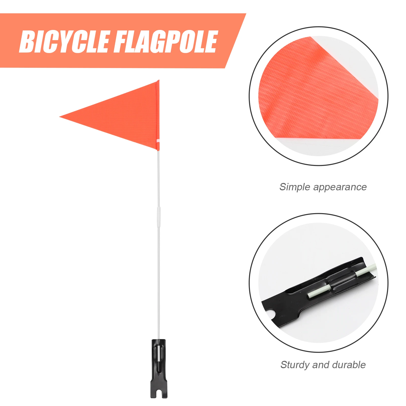 Flag Bike Safety Cycling Resistantprofessional Pole Wearcycle Visibility Portable Accessory Trailer Reflective Handlebar High images - 6