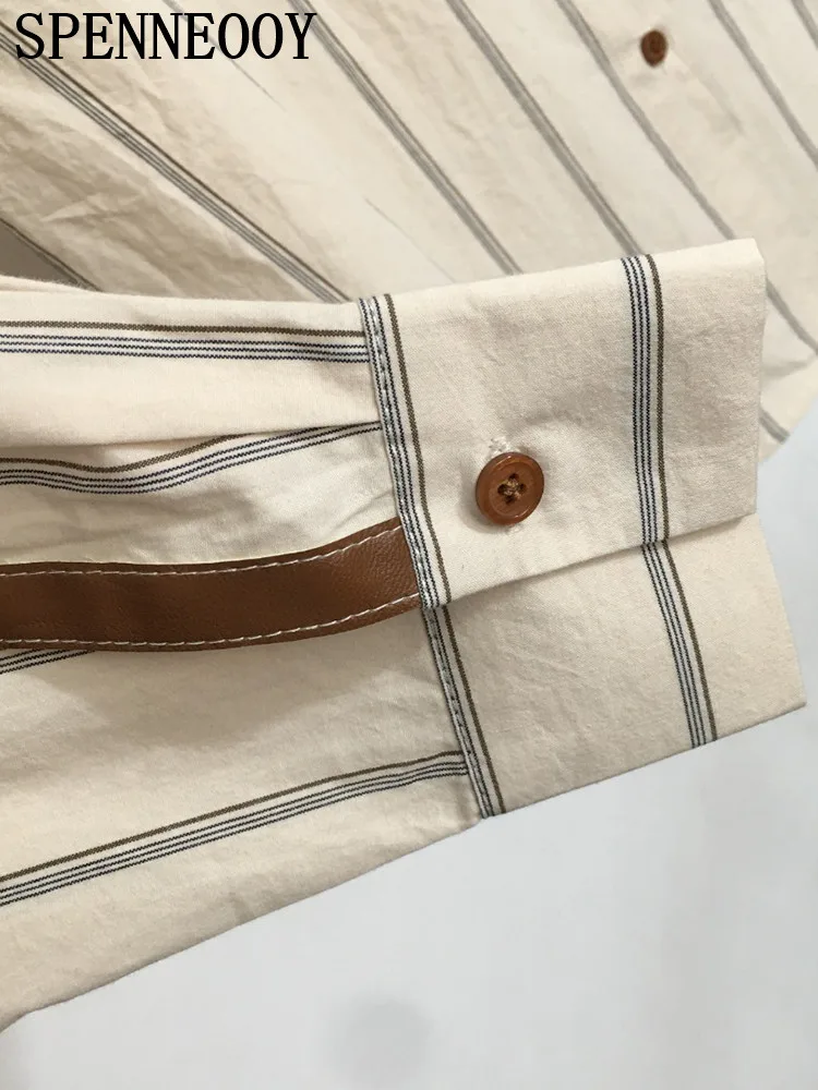 Женская однобортная блузка SPENNEOOY модная подиумная винтажная Повседневная Блузка