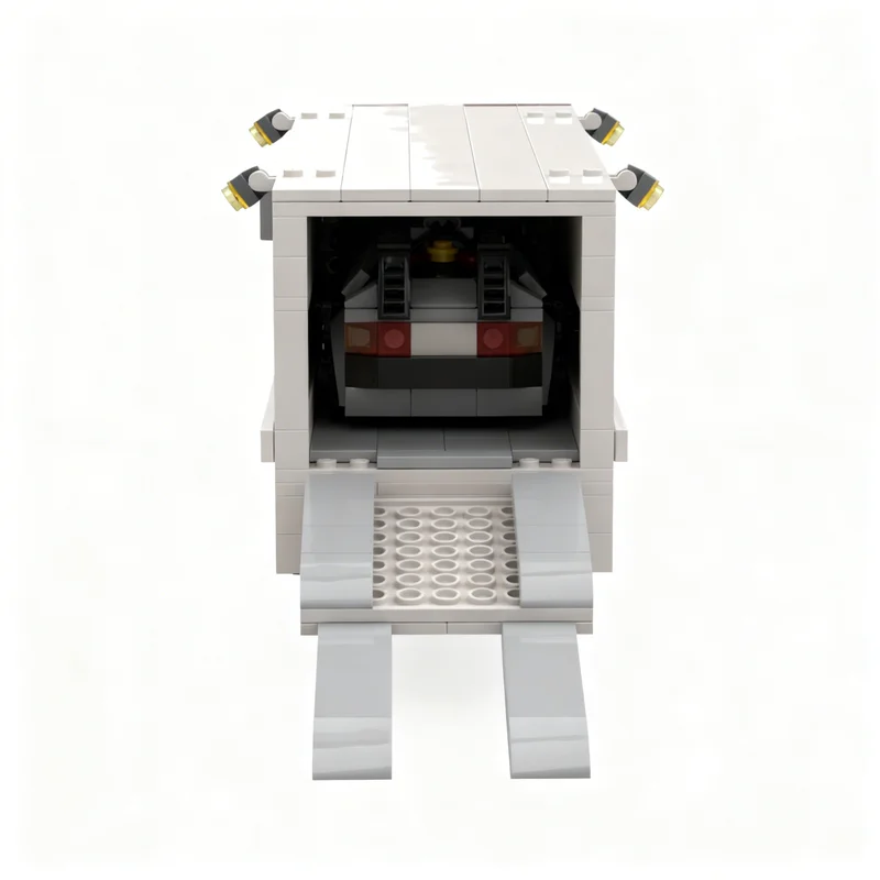Фото 361 деталь MOC «Назад в будущее» — Фургон Дока Брауна подходит для модели DeLorean In The Back City Champions, строительные блоки, рождественские подарки №1