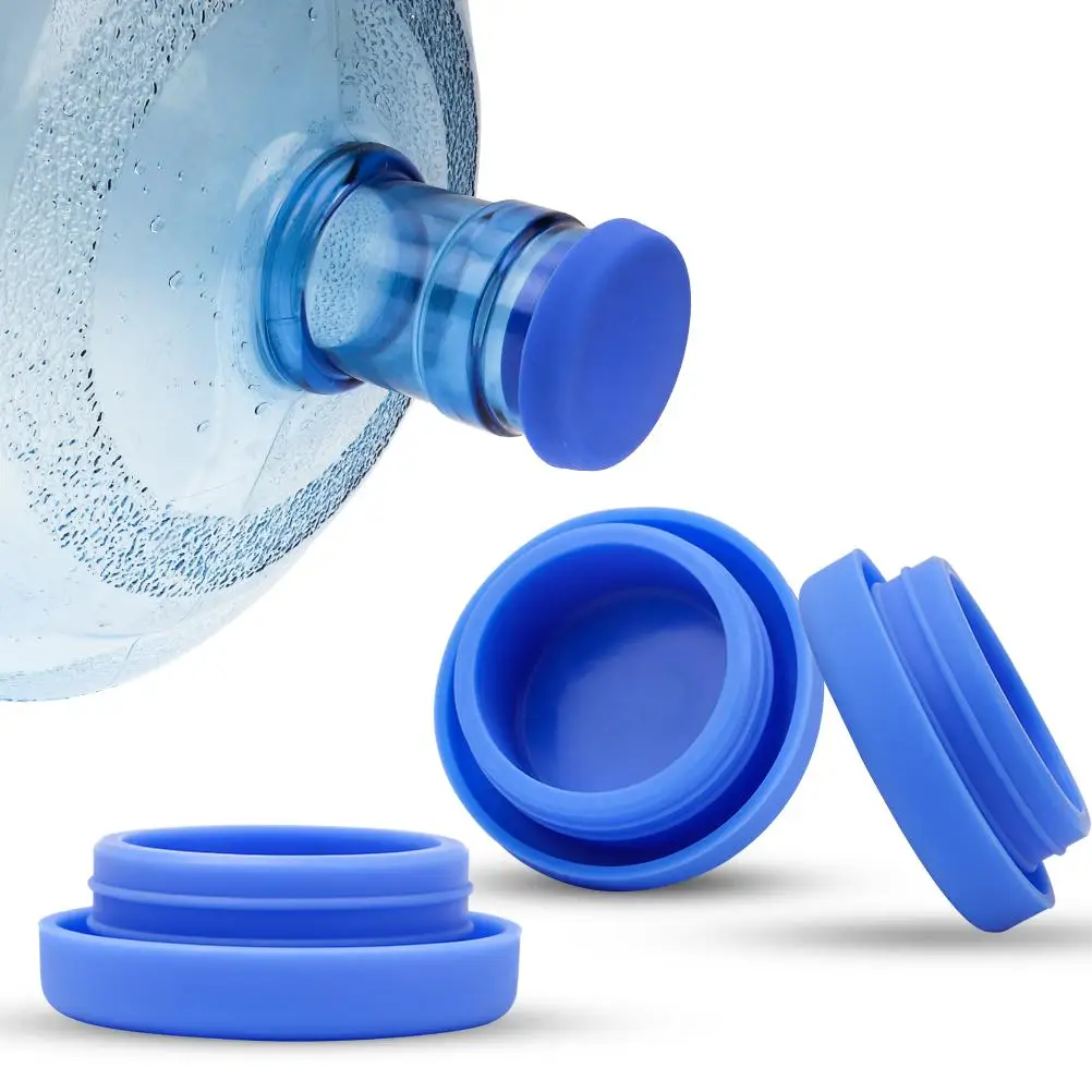 

5 Gallon Water Bucket Snap On Lids Non Spill Reusable Replacement Silicone Caps Water Bottle Non Leak Seal Lid