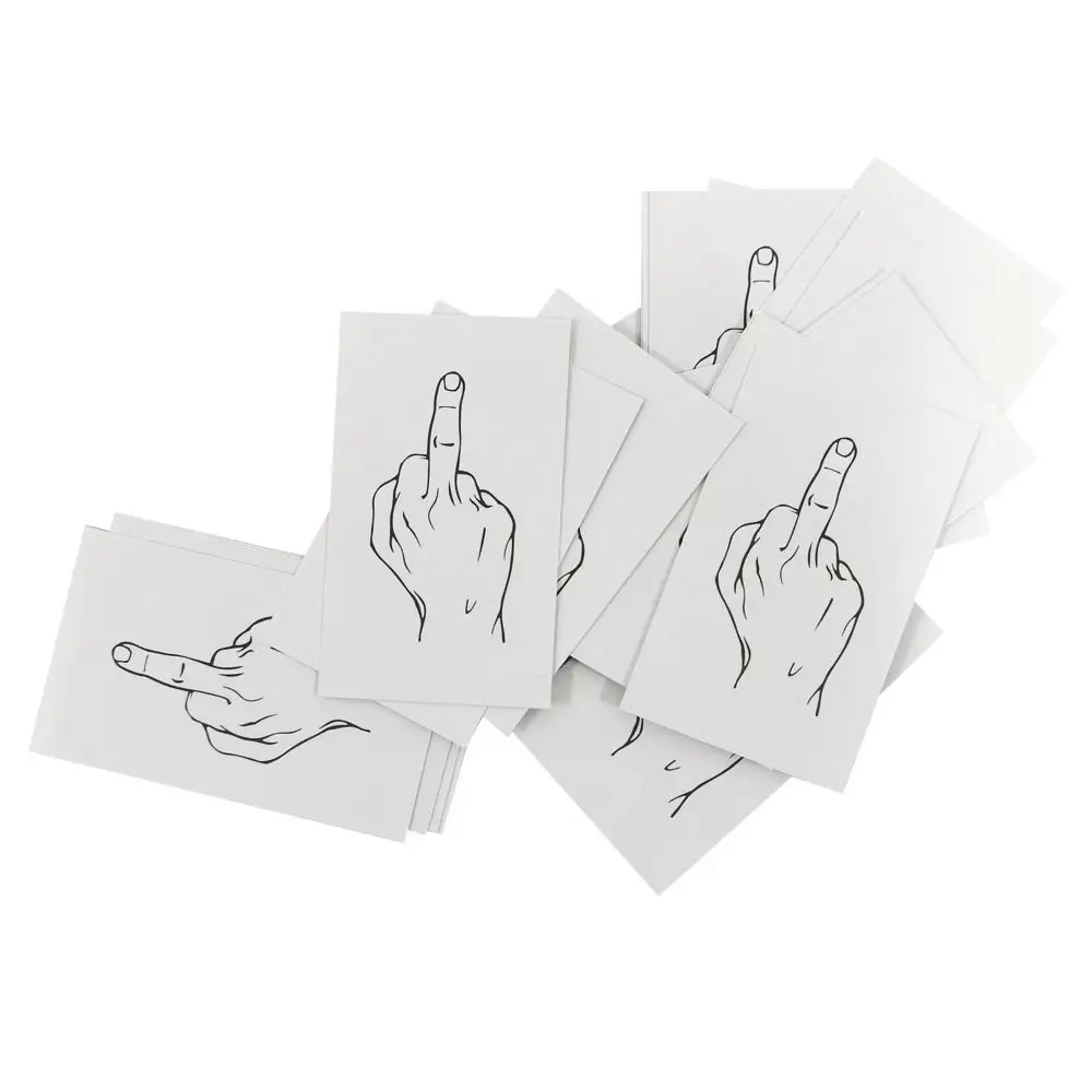 Веселая плохая парковочная наклейка карточка с идентификацией на среднем пальце