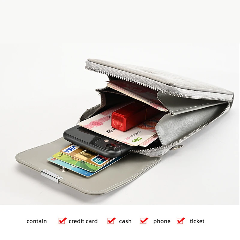 Embossed PU Leather Shouder Bags for Women High Quality Messenger Bag Fashion Ladies Phone Wallet Purse Brand Clutch Handbag