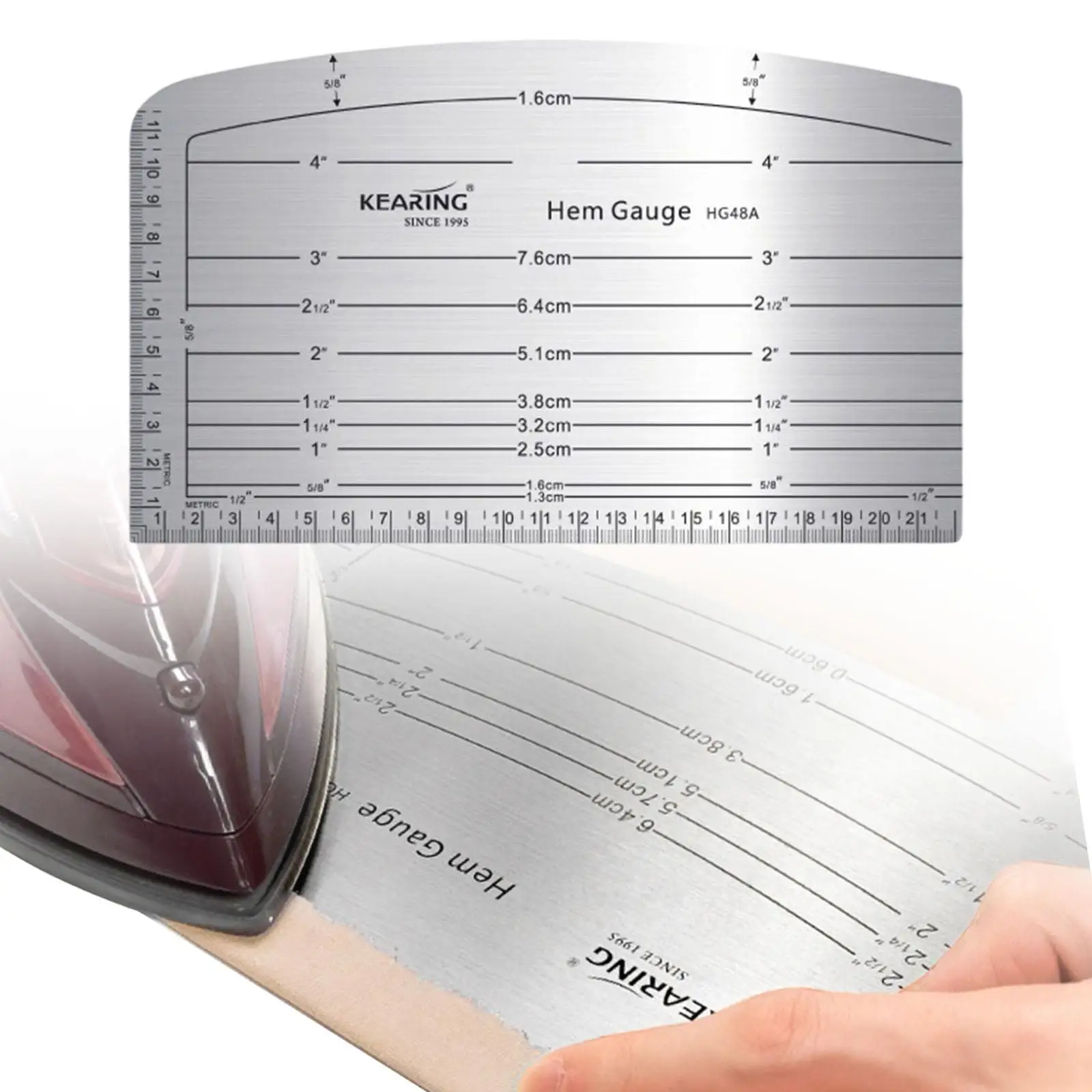 Фото Шаблон для раскроя ткани Hem Gauge DIY для любителей печати и рукоделия (женская одежда) №2