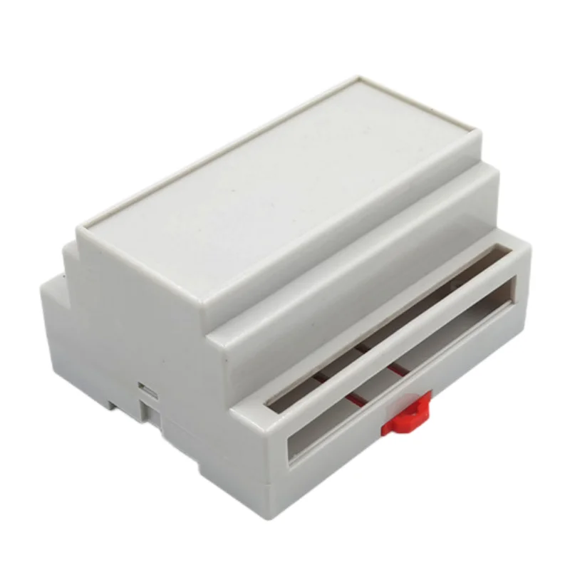 

1pcs PLC DIN 35-Rail Electrical Shell Grid Isolation Module ABS Plastic Case 88x107x59mm 4-03-4 Junction Box instrument housing