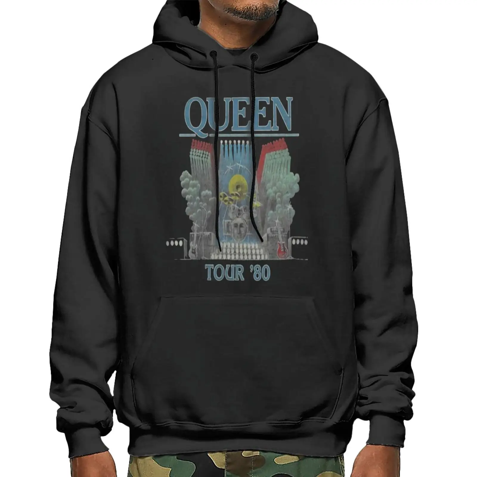 

Officially Licensed Queen Tour 80's Hoodies Hooded Sweatshirts Sweats Female Sweatshirt Gothic Clothes Graphic Hoodie Harajuku