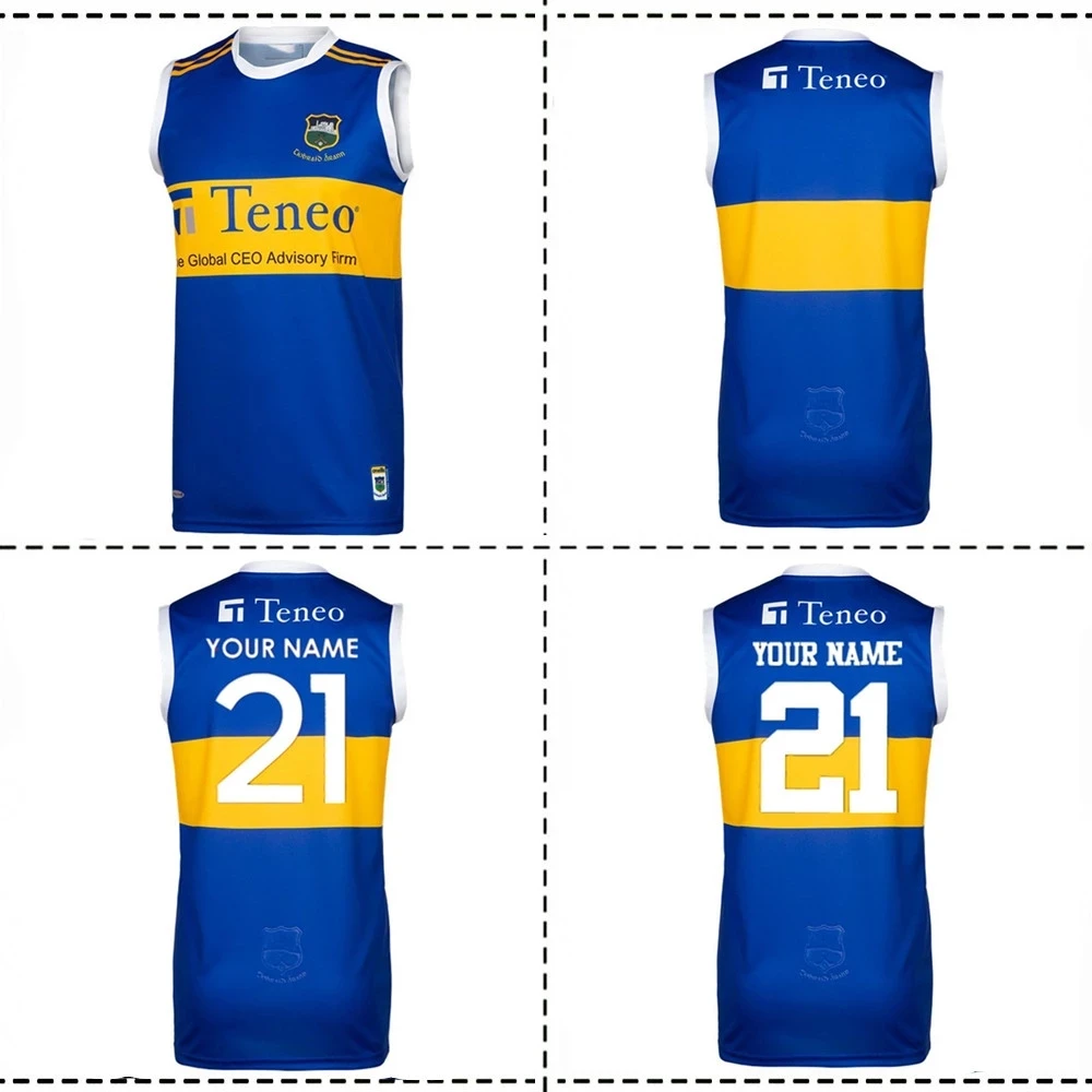 

Коллекция 2021 года, домашний жилет Tipperary GAA, Джерси 2021/22, ирландский типпер, тренировочная майка для регби, размер S--3XL