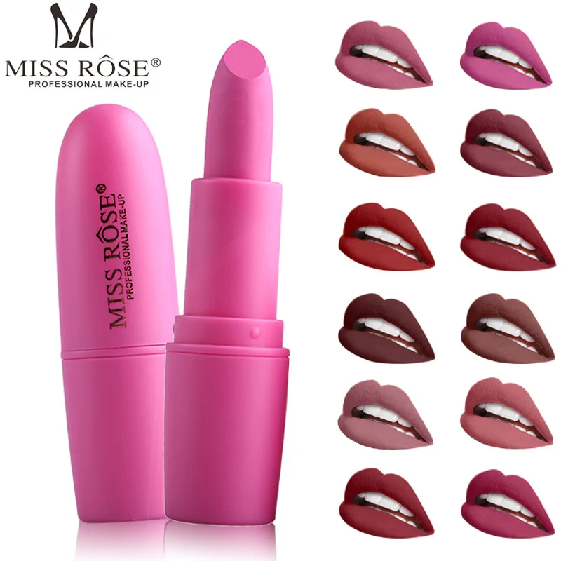 

MISS ROSE lipstick matte waterproof red Lipstick Matt Waterproof Long Lasting Lip Cosmetic Beauty Makeup CXYL
