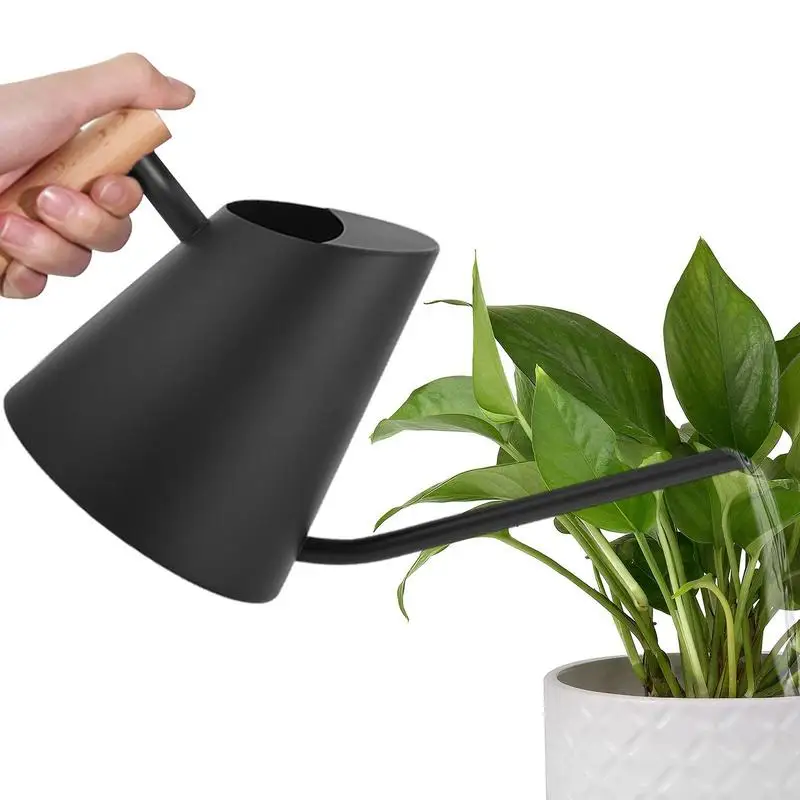 

Watering Pot 38.04oz Conical Stainless Plant Watering Devices Wide Flat Bottom Flower Waterer Long Spout Pot To Prevent Spillage