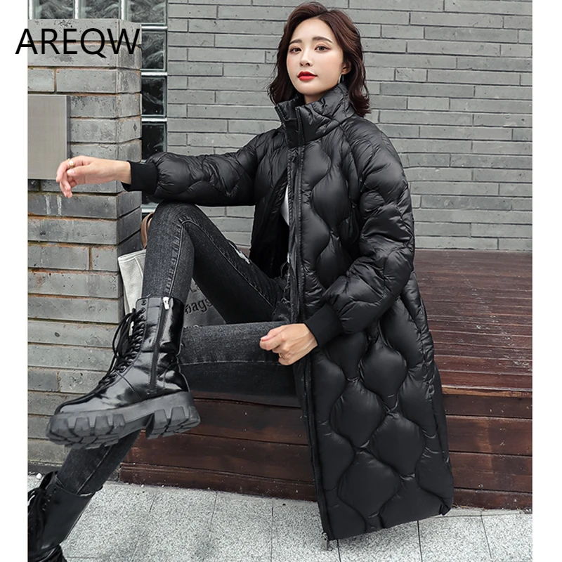 

Новинка 2022, женские зеленые длинные парки оверсайз Amy, толстые женские теплые пальто с длинным рукавом, пуговицами и карманами на зиму 2020