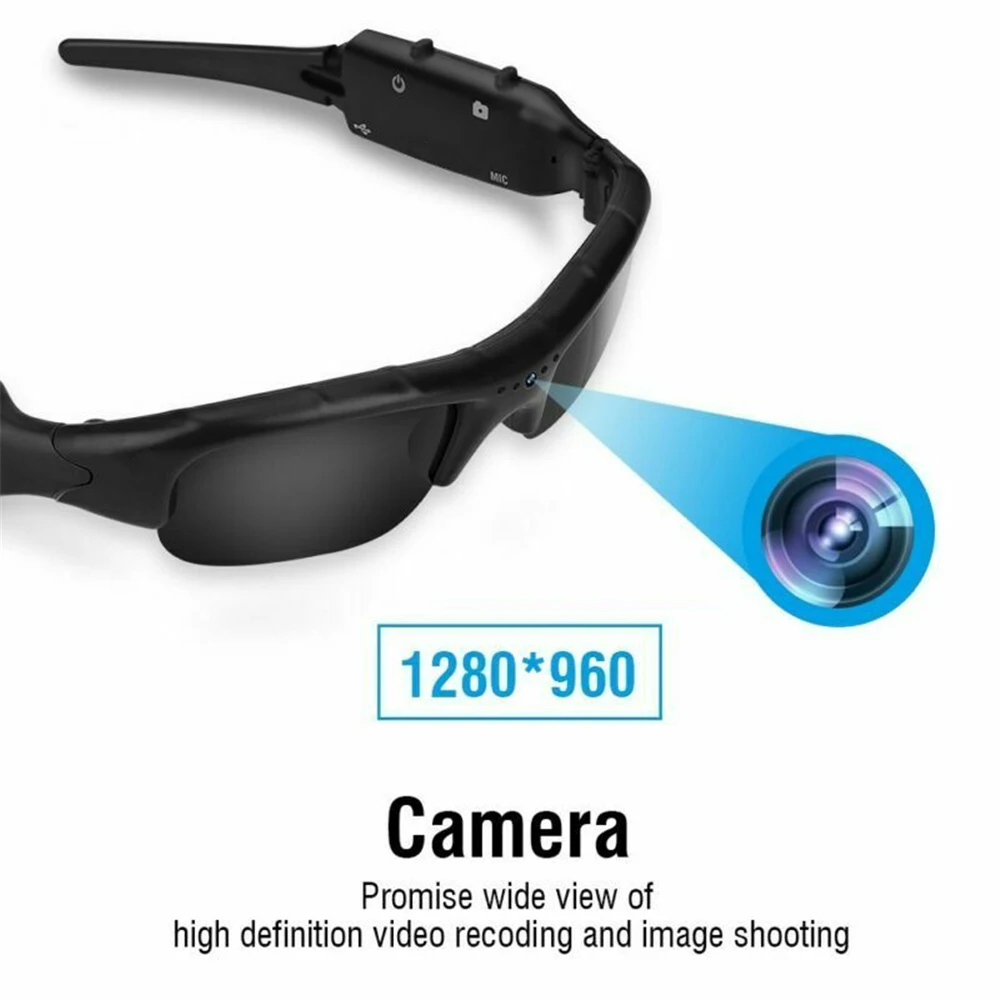 

New Lightweight Riding Sports Mini Glasses Camera HD 1080P Video Recorder DVR Sunglasses TF Video Audio Surveillance Camcorder