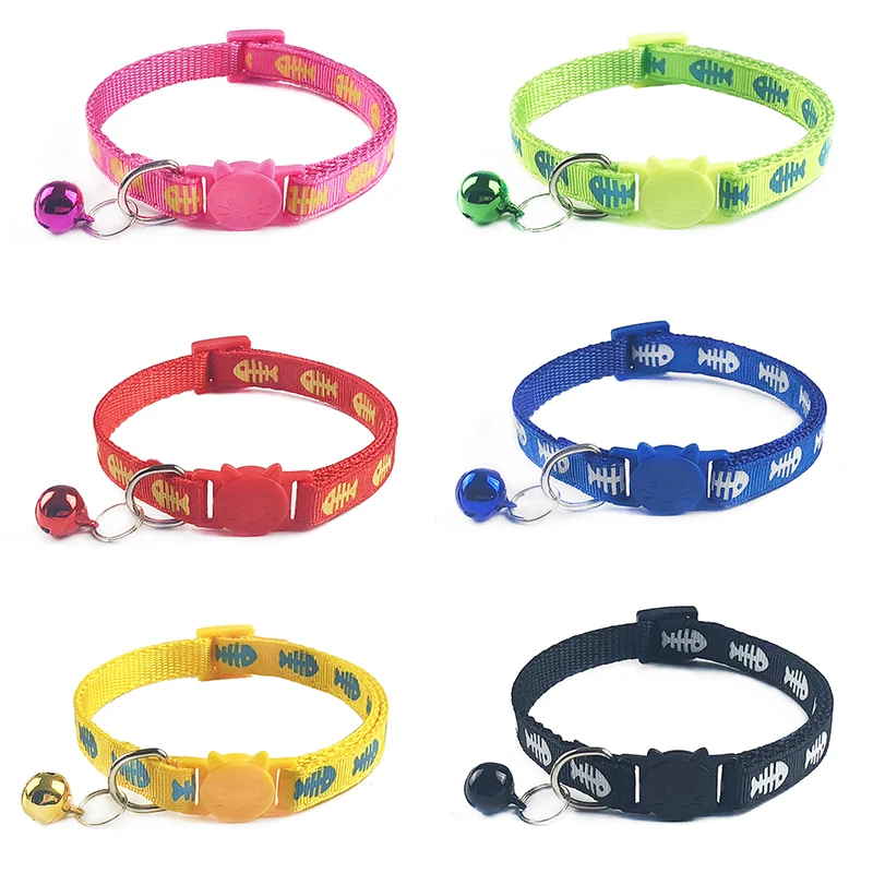 

1 Pcs Personalized ID Free Engraving Cat Collar Safety Breakaway Small Dog Cute Nylon Adjustable For Puppy Kittens Necklace