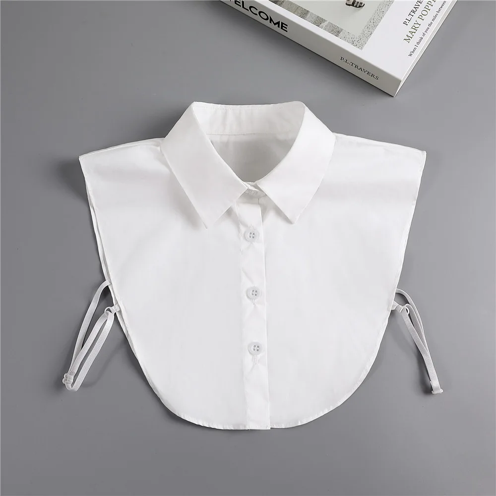 New Womens Formal Shirt Fake Collar Solid Color Lace Lapel Detachable Half-Shirt Blouse Tops Decoration |