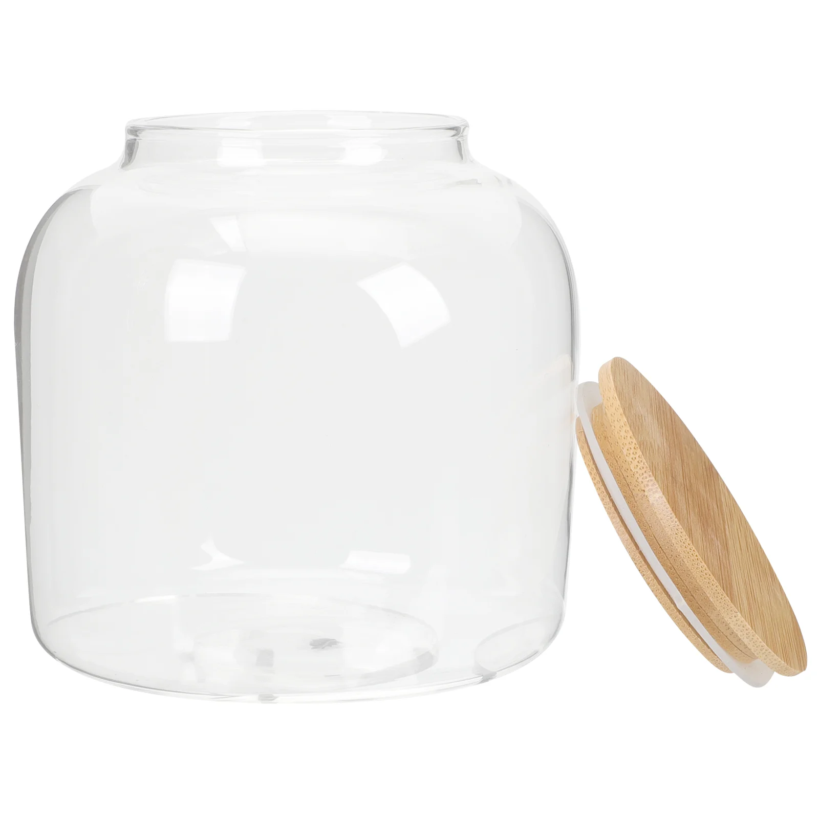 

Glass Tea Cereal Containers Storage Bamboo Lids Go Food Large Jars & Canisters Make Cookie