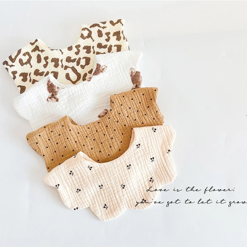 

Baby Bibs Printed Drooling Bibs for Infant 0-24M Baby Teething Bib Saliva Towel Thick Layer Burp Cloth Child Feeding Bib