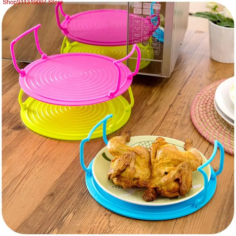 

Multifunction Microwave Oven Shelf Double Insulated Heating Tray Rack Bowls Layered Holder Organizer Kitchen Accessories Tool