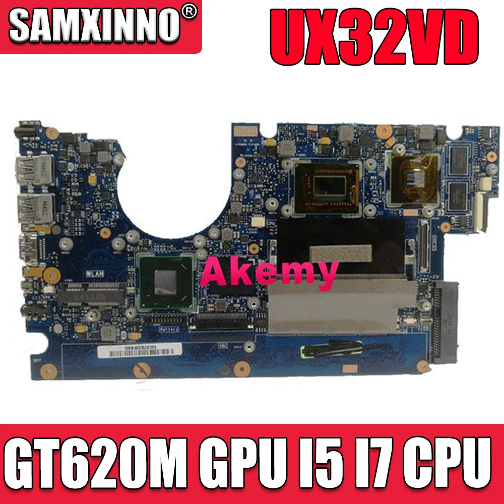 

UX32VD original Notebook Mainboard GT620M GPU I5 I7 CPU 2GB RAM for ASUS UX32 UX32V UX32A UX32VD Laptop Motherboard