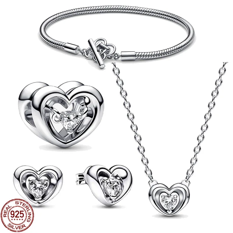 

Комплект из колье и сердца, из серебра 925 пробы