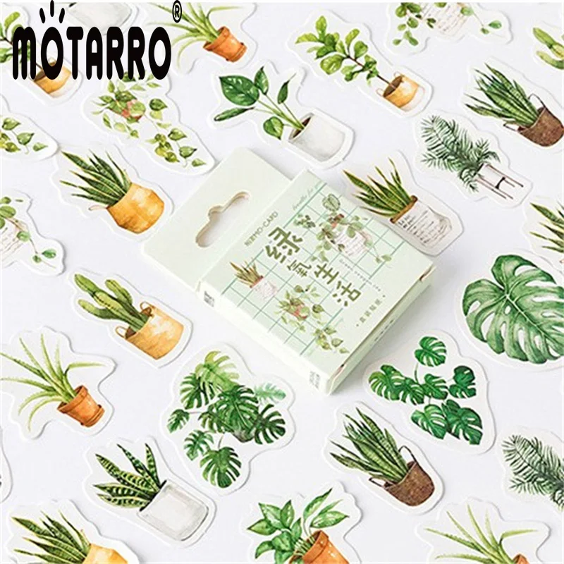 

Зеленые горшечные растения MOTARRO, 45 шт./упаковка, декоративные фотообои для скрапбукинга