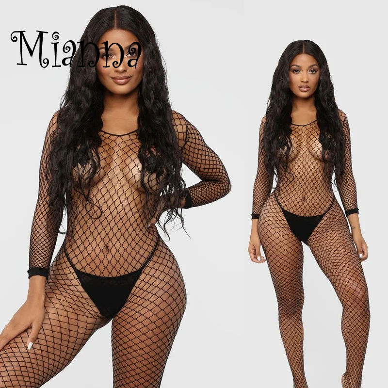 

Черное сексуальное боди, Женское боди, эротическое боди в сетку, комбинезон для сна, сексуальное боди