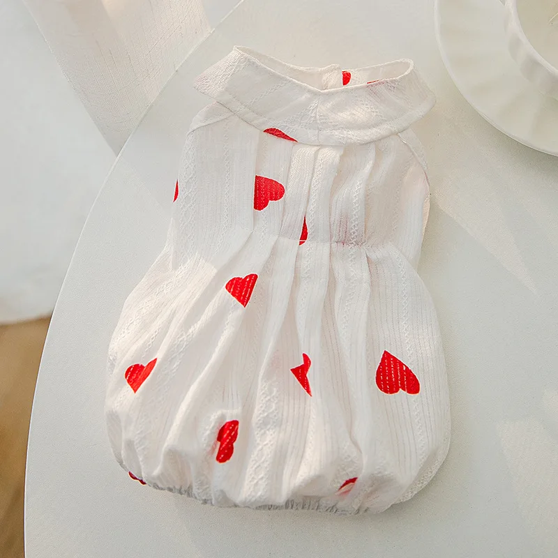 Летняя одежда для домашних питомцев воротник-хомут собак кружевное платье с