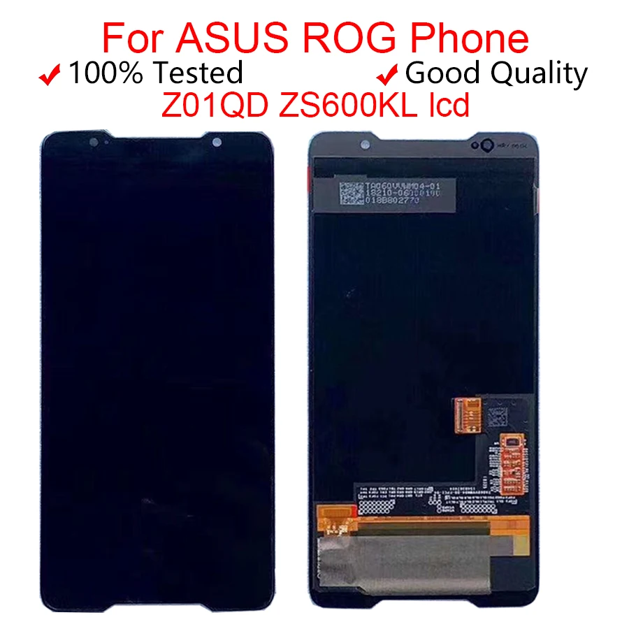 

6.0" Original AMOLED Display For Asus ROG Phone ZS600KL Z01QD LCD Display Touch Screen Digitizer Panel Assembly With Frame