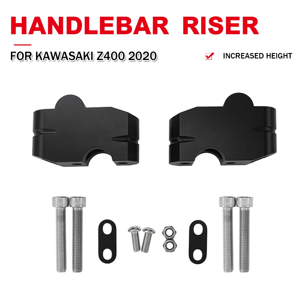 

Motorcycle CNC Aluminum Handlebar Handle Bar Clamp Riser Up Back Move Mount Bracket Kit Moto Parts For Kawasaki Z400 Z 400 2020