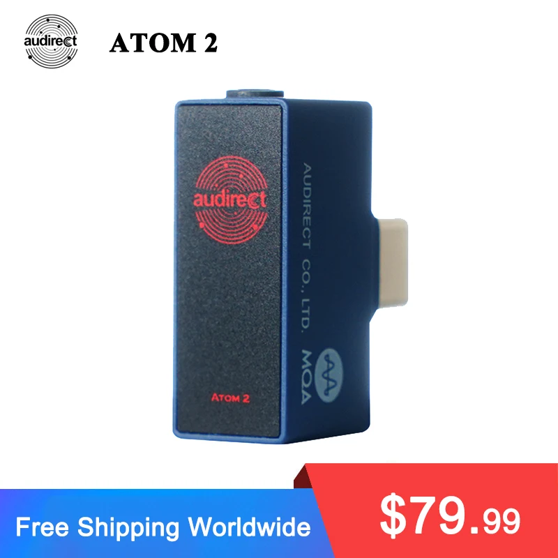 

Портативный усилитель Hilidac Audirect Atom2 MQA HiFi USB DAC/AMP ES9281AC DSD512 32 бит/768 кГц Type C/ Lightning Atom 2