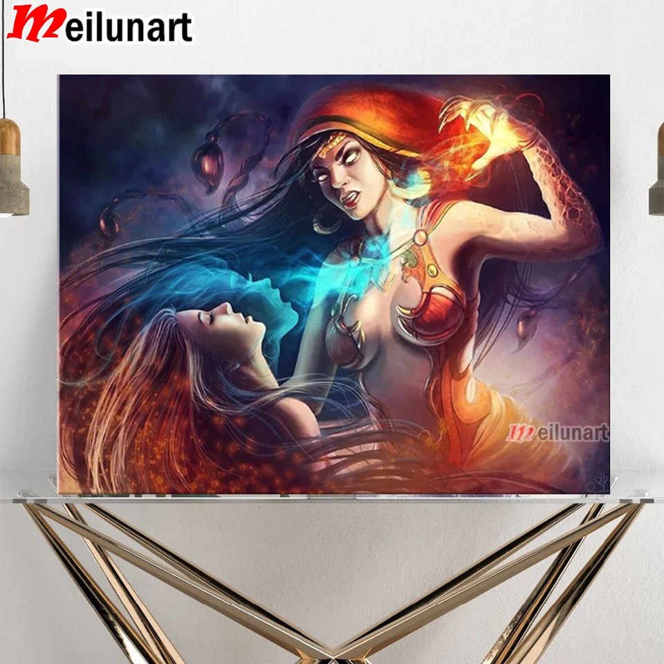 Фантазия волшебная женщина-вампир Алмазная мозаика 5d diy алмазная живопись