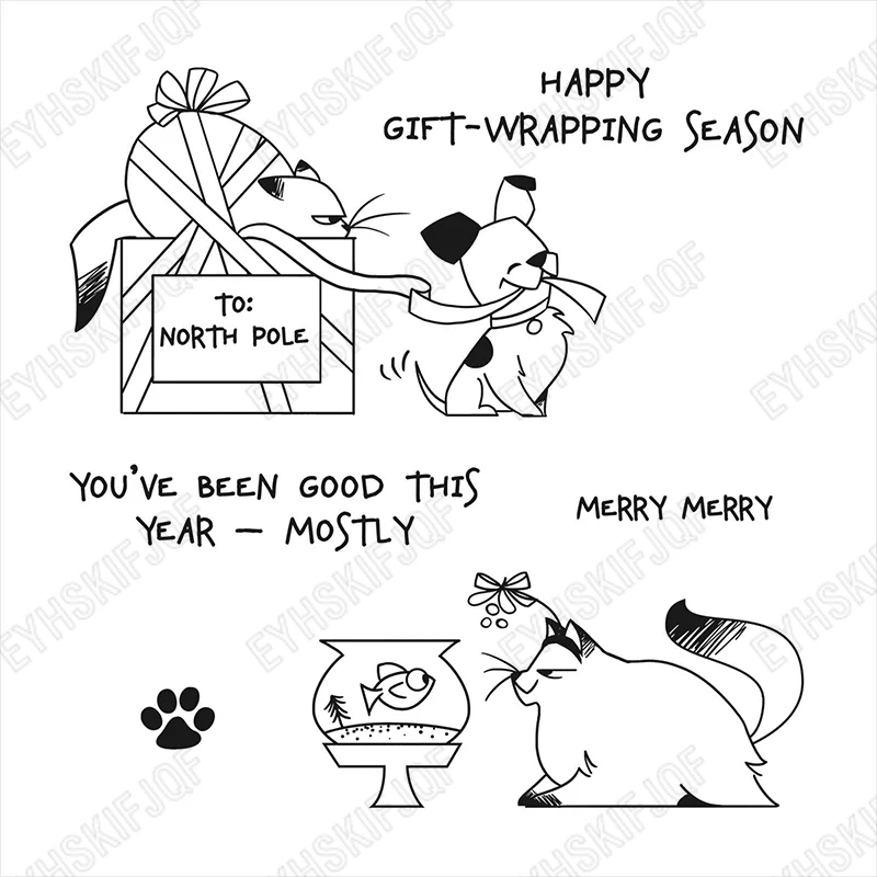 

Dog Cat Gift New Metal Cutting Dies Stamps For 2022 Scrapbook Diary Decoration Embossing Template Diy Greeting Card Handmade
