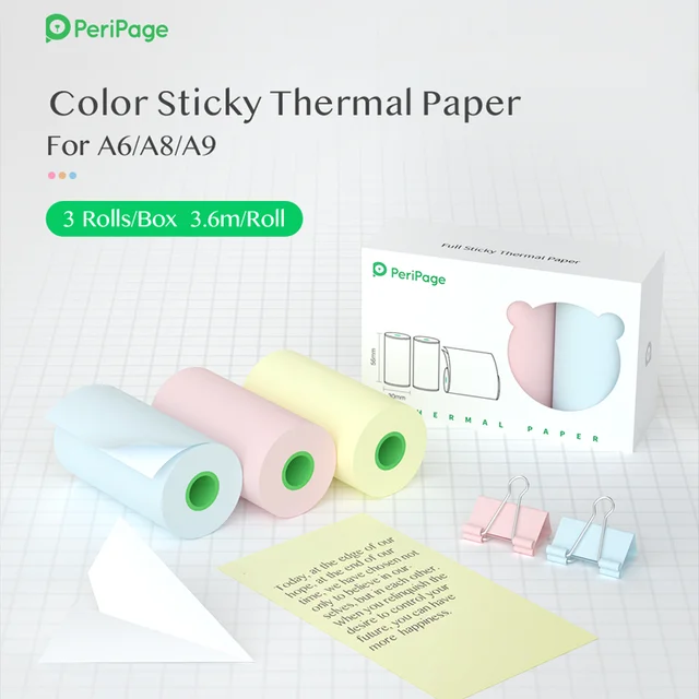 

Термобумага PeriPage 56x30 мм для карманных принтеров A6 A4