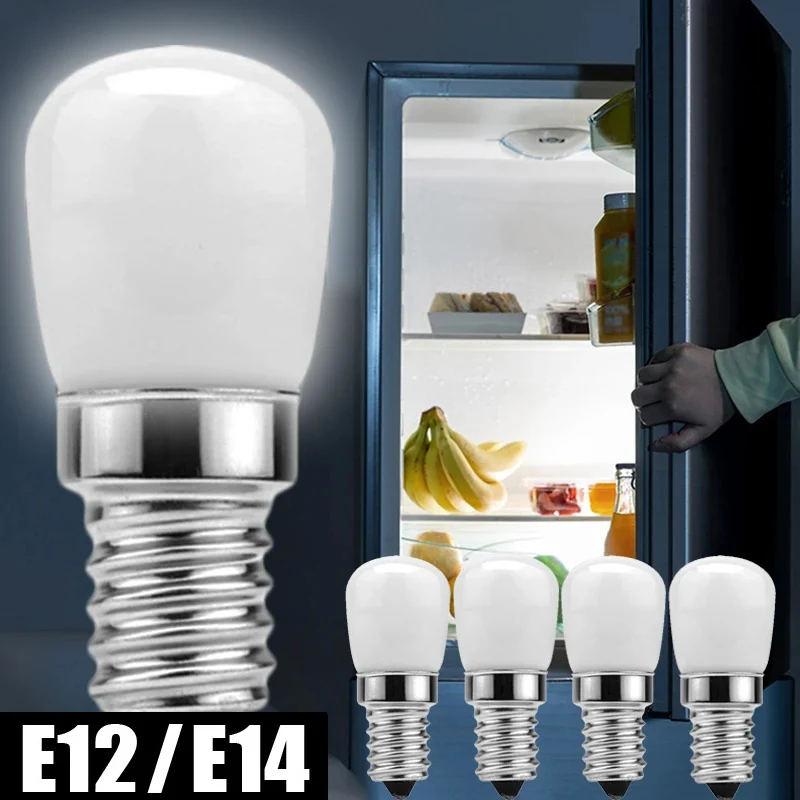 1/2/4PCS LED Refrigerator Light Bulbs E12/E14 Light Bulbs 220V Refrigerator Lamps Screw Bulb for Refrigerator Display Cabinets