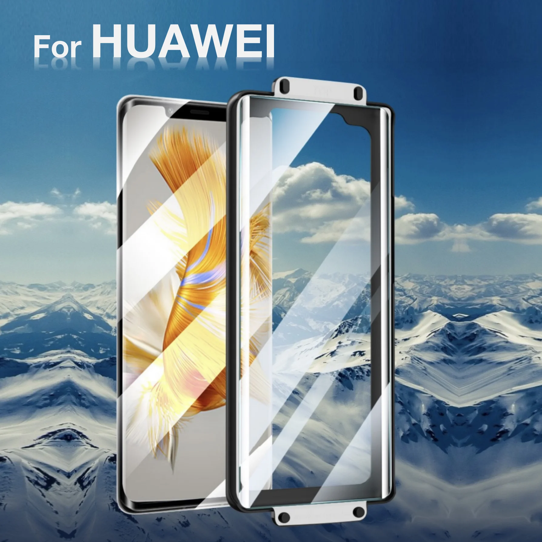 

For Huawei P60 Art Screen Protector Glass P50 P40 P30 Pro Plus Explosion-proof Protective with Install Kit