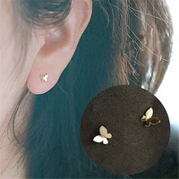caoshi stylish and versatile butterfly stud earrings for women young elegant ladys daily life accessories trendy jewelry gift