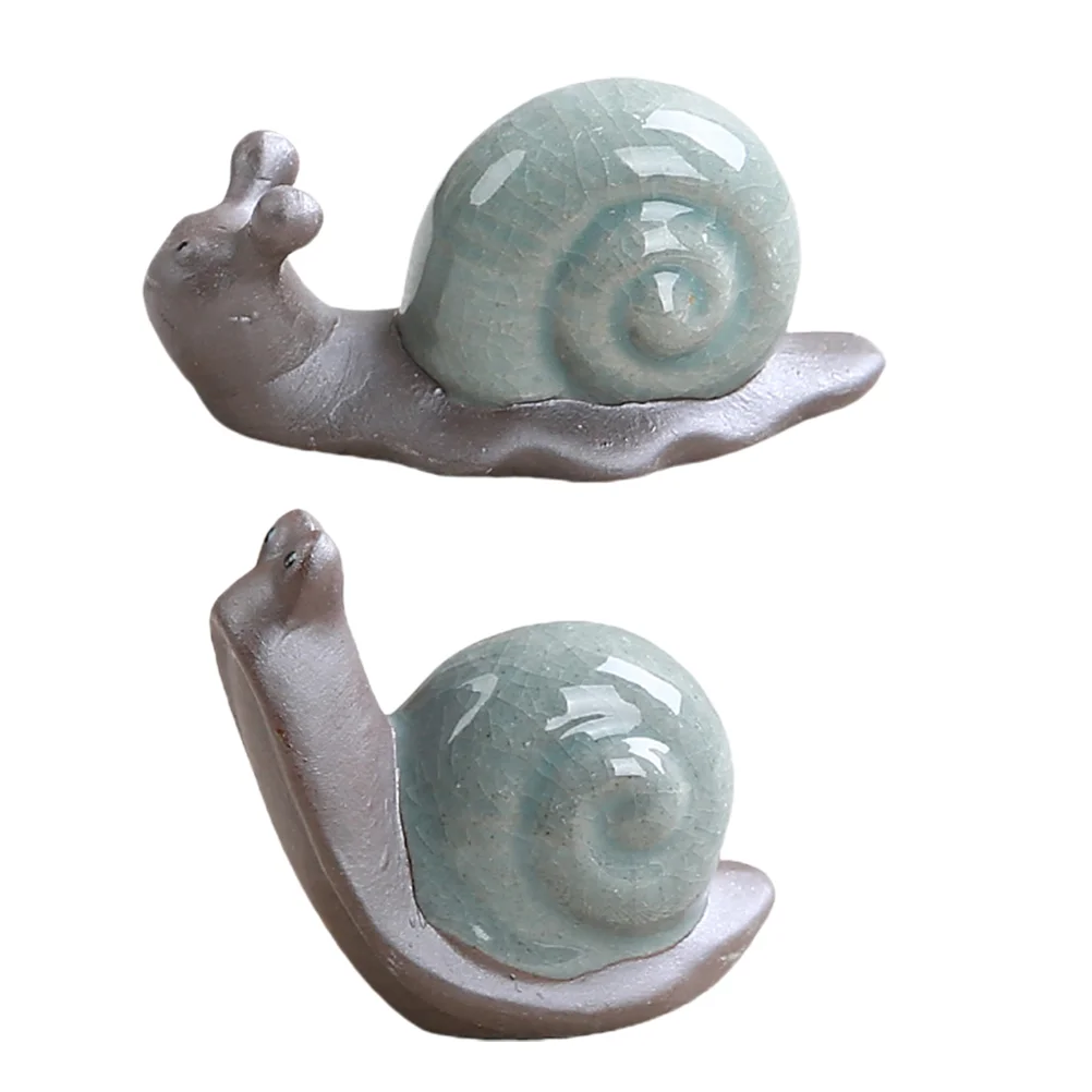 

2 Pcs Realistic SnailToys Work Desk Decor Desk Animal Statue Mom Car Accessories Ornaments Decorations Desktop Snail Decor