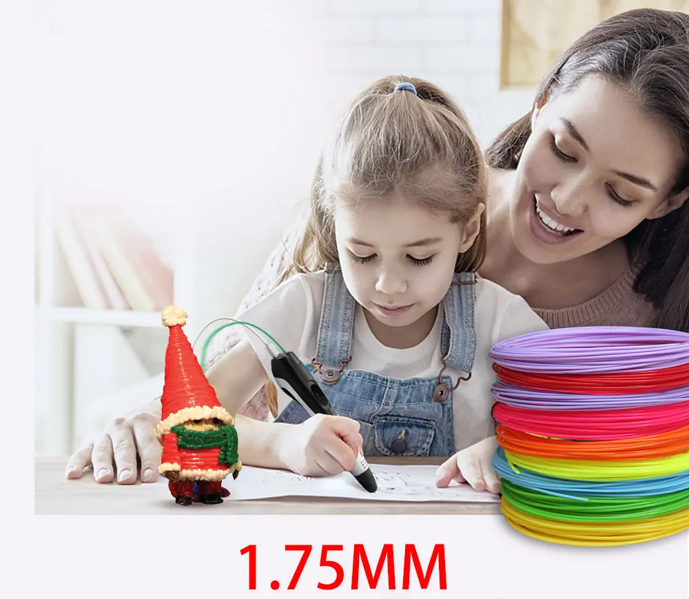 Фото 3D-ручка 3d-нить, диаметр 200 м, 1,75 мм, 30 цветов, без повторения, 100 м/60 м, тонкая линия, пластик, 150 м, для ручки 3D-принтера, яркие цвета №5