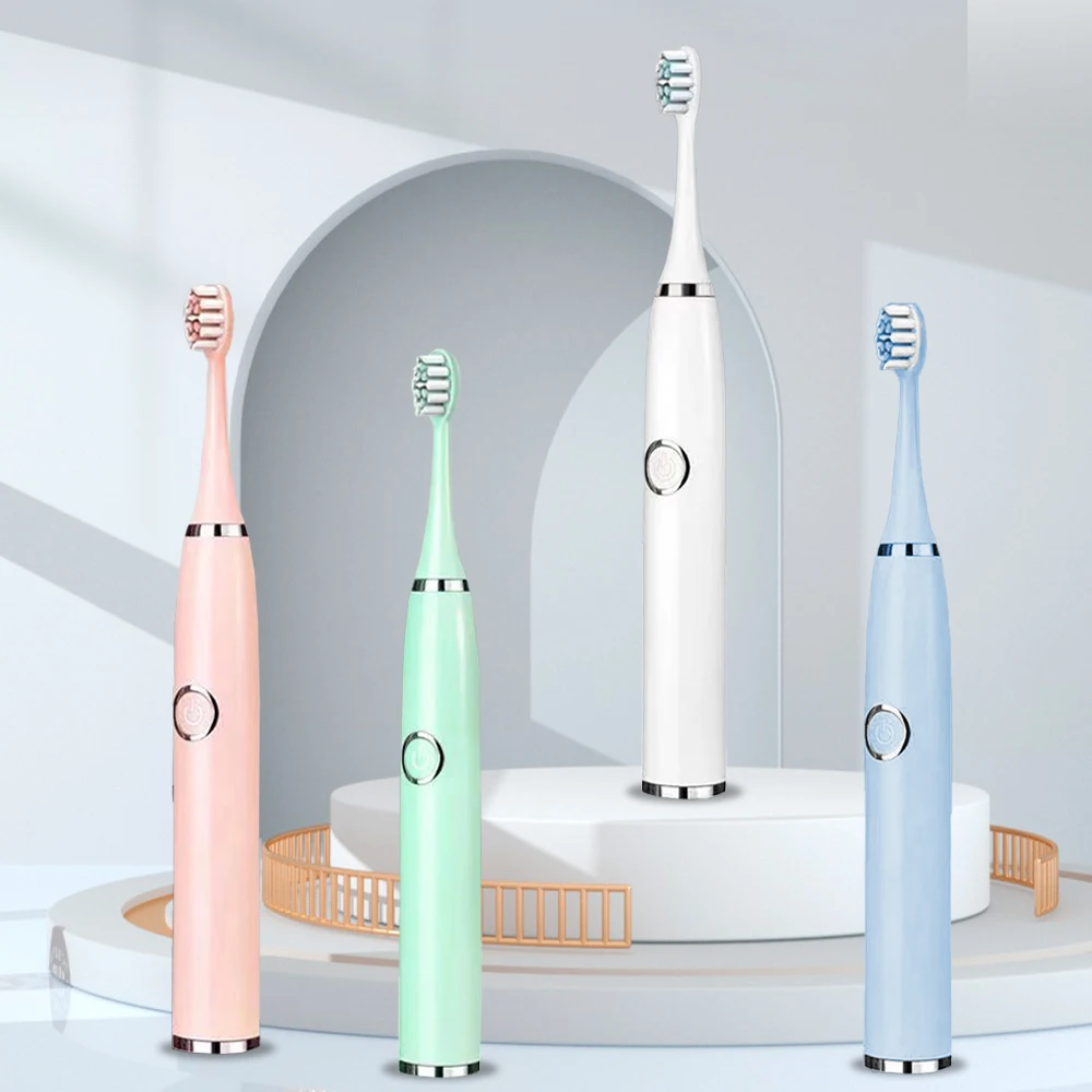 

Adults Super Sonic Electric Toothbrushes Kid Smart Timer Whitening Toothbrush Ipx7 Waterproof Replaceable Aa Battery Version New