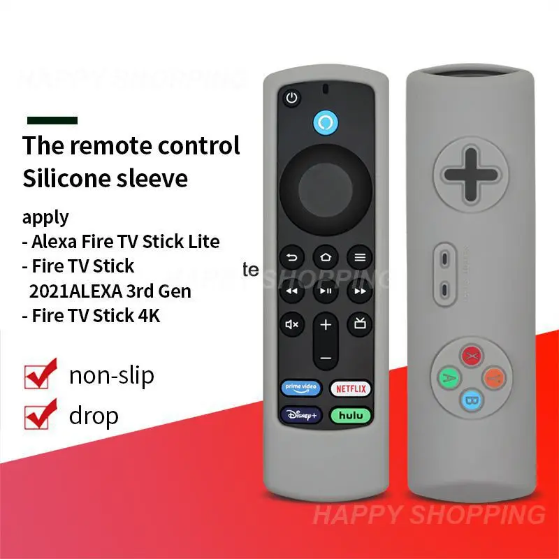

Shockproof Anti-Slip Replacement Cover Silicone Case For Fire TV Stick 2021ALEXA 3rd Gen Voice Remote Control Protective Cover
