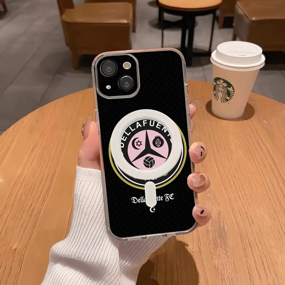 Чехол для телефона Dellafuente F C IPhone 16 15 11 12 13 14 Plus Pro Max Magsafe защитный чехол с магнитной